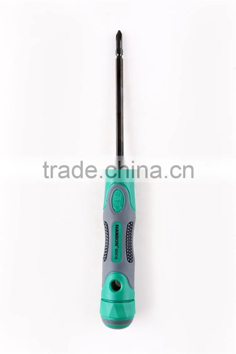 4'' 100mm Cr-V Dual-Functional Screwdriver With Plastic Handle