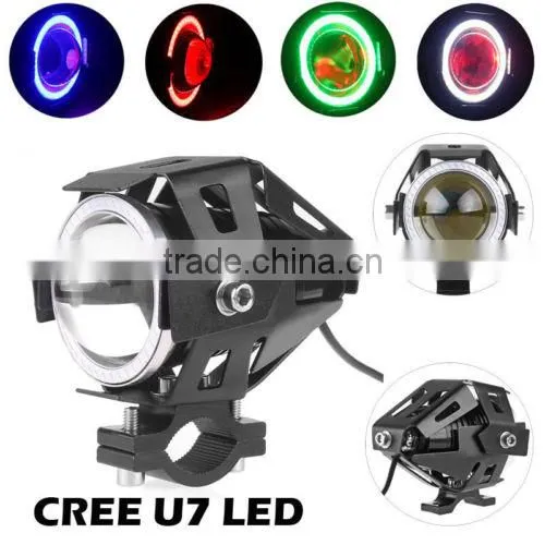 125W U5 U7 LED Motorcycle ATV Bike Spot Fog Light Driving Headlight PC