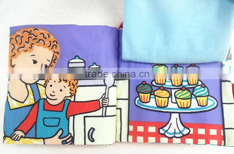 Hot Intelligence Development Baby kids Educational Cloth Books Soft Series Colorful Fabric Kid Learning Book