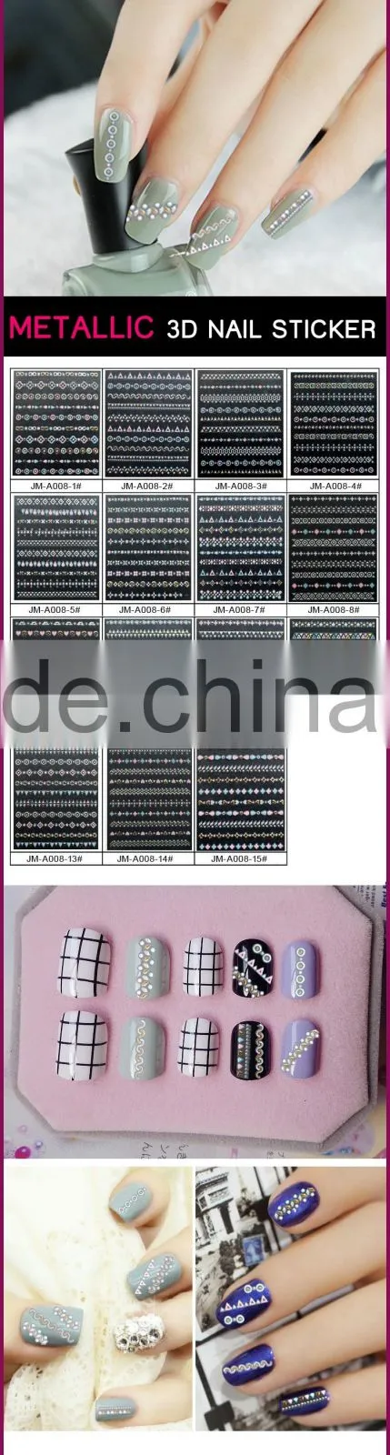 New Air Hot sale metallic 3D nail sticker
