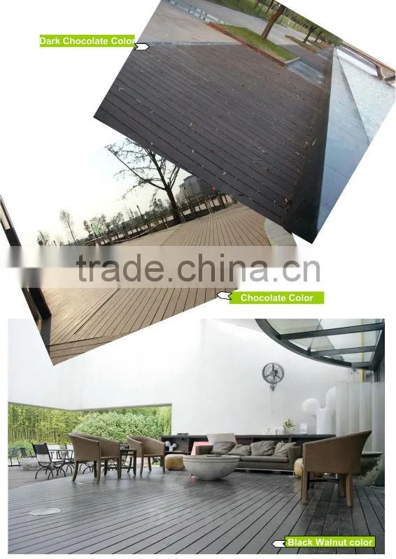 20MM Thickness Abrasion-Resistant Outdoor Strand Woven Bamboo Decking Dark Chocolate Color -KE-OS0823
