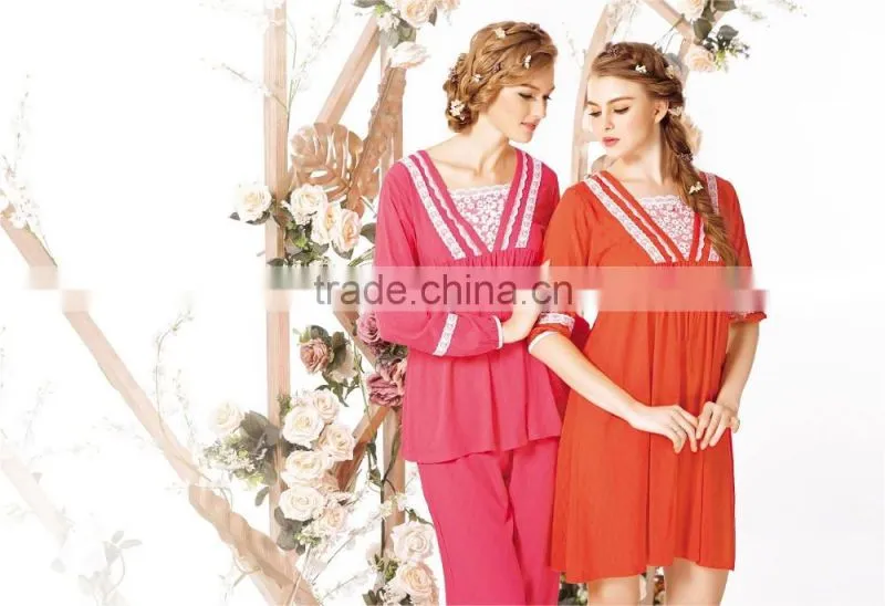 stocked Spring and summer pajama /women nighty pajamas