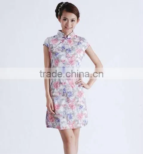 evening cheongsam chinese silk dress