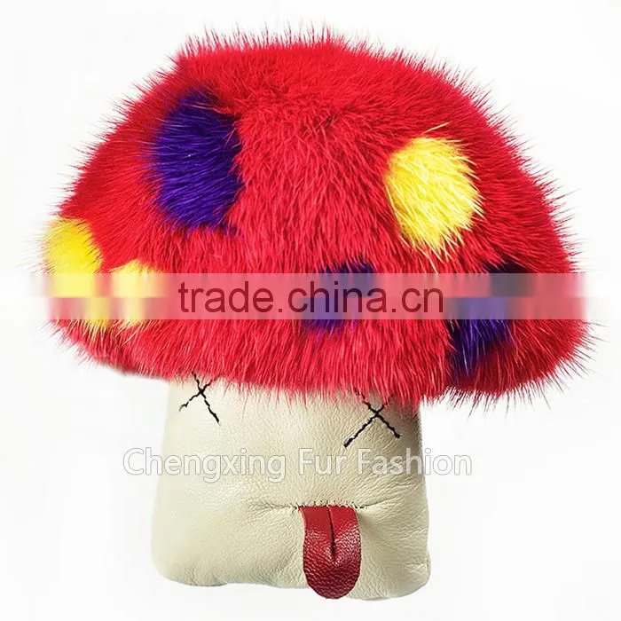 CX-R-01 Cute Design Genuine Mink Fur Keyring