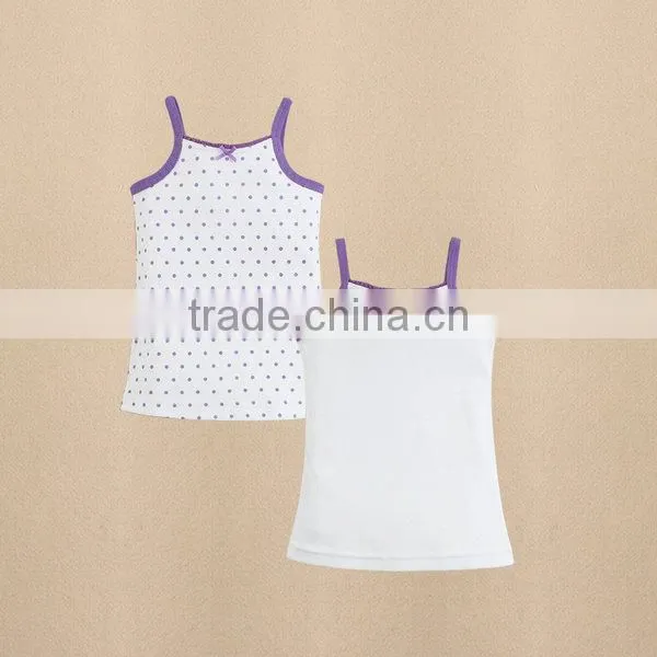 MOM AND BAB Baby Clothes Factory Design Knitted Baby Girls Vest 100% cotton