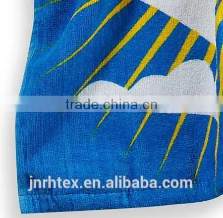Kids printed superhero hooded beach towel in multi color,wholesale cotton beach towels printing