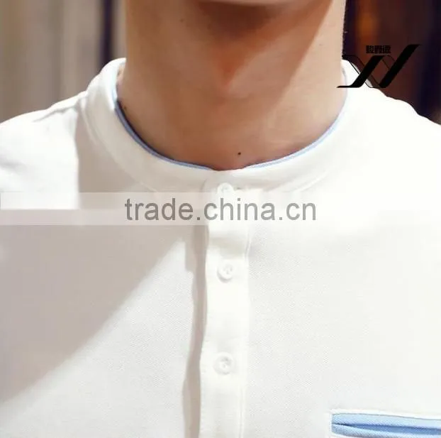 Men Blank color polo short sleeve shirt