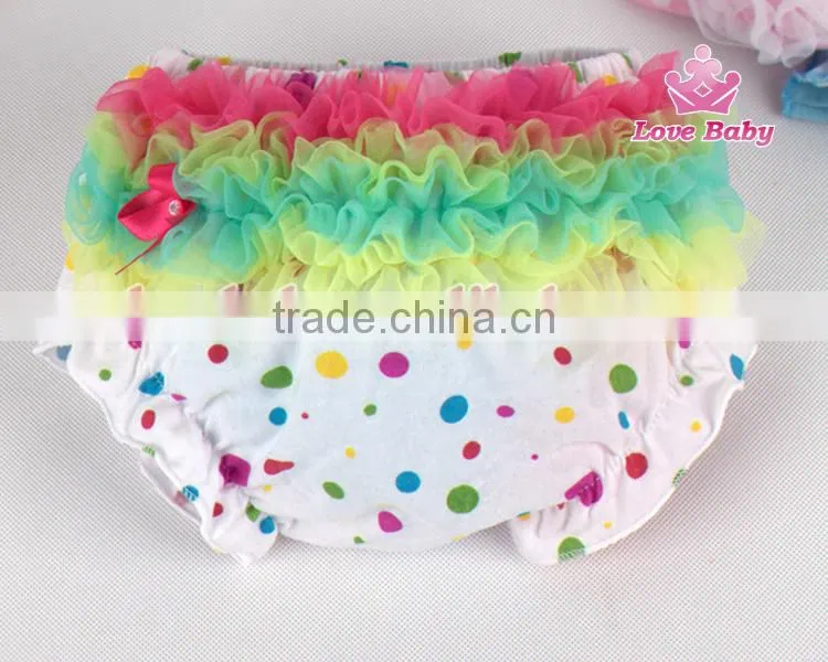 Wholesale New Desgin Cotton Cute Baby Ruffle Bloomer Baby Diaper Cover