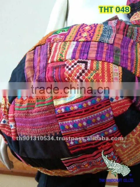 Hmong Large Cotton Shoulder Bag Hippie Boho Sling Crossbody