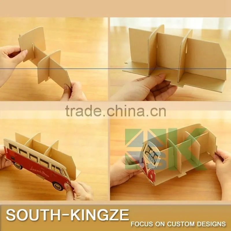 Creative DIY Paper Puzzle Desktop Storage Box Office Stationery Pencil Case, Pen Storage Rack, Pen Stand Holder