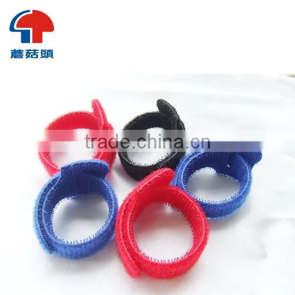 Easy release hook and loop cable ties