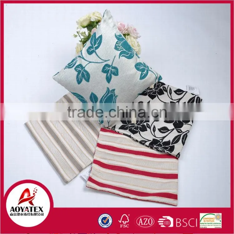 New design 100% polyester solid imitation hemp cushion cover for sofa
