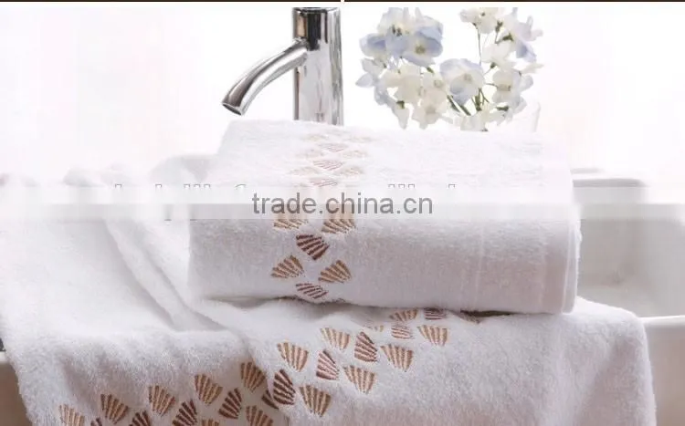 100% Cotton Hotel Bathroom Towel Sets/High Quality Luxurious Embroidery Hotel Terry Towel