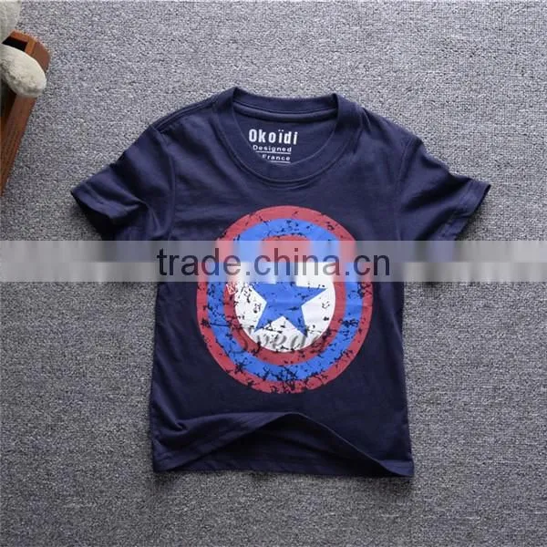 (Hot) Cheapest T-shirt for boys, Cotton T-shirt wholesale, Captain America T-Shirt for children