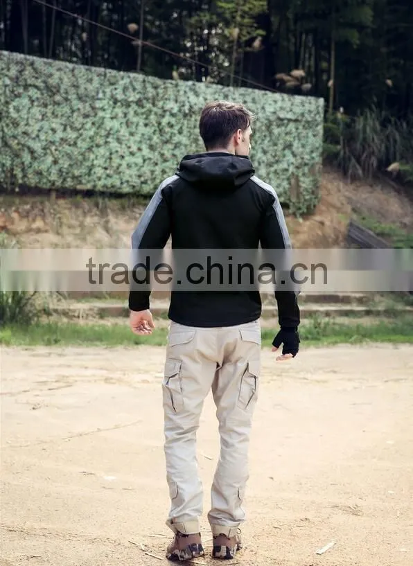 BSJ-002 Men Black Outdoor Clothes,Windproof, Waterproof & breathable softshell jacket