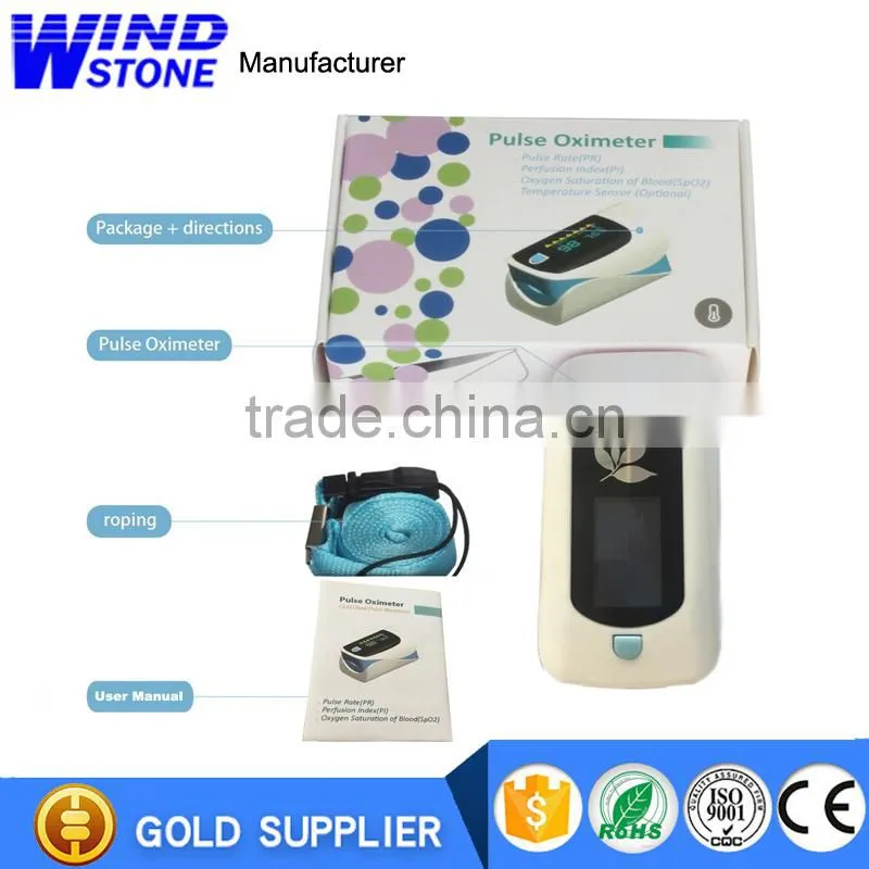2017 Hot Sale LCD Display Finger Pulse Oximetet Perfusion Index Oxygen Saturation of Blood