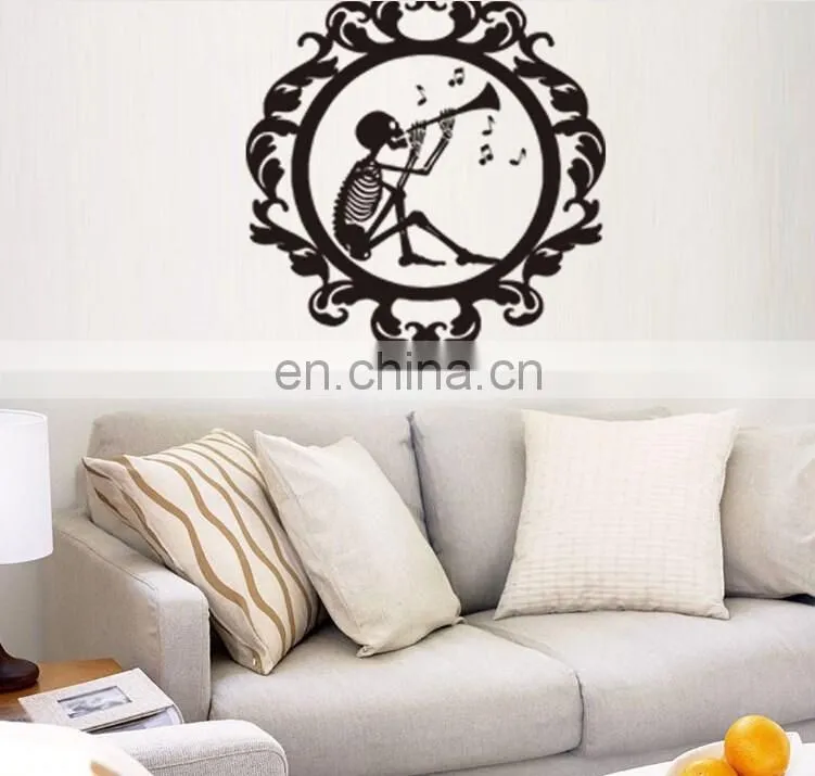 Halloween Theme Skeletons Frame Window/Wall Sticker Halloween Decoration Home Decoration