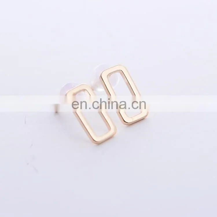 Matte Simple geometric triangle square multicolor earrings