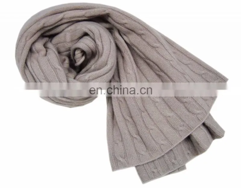Cashmere Shawl in cable knit 2 ply,cashmere Knitted pashmina shawls/cable knit pashmina shawls