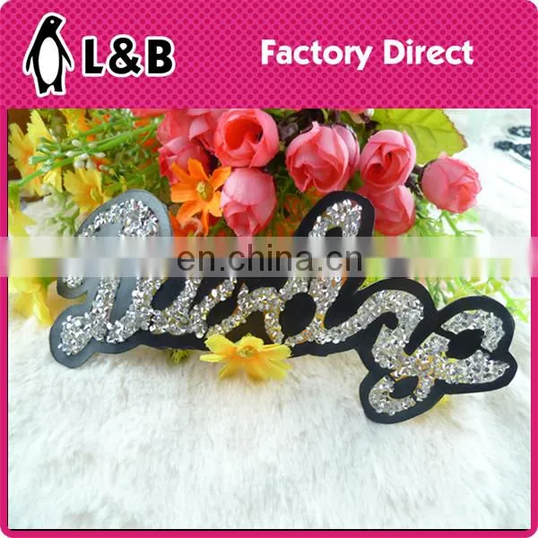 2016 new design fashion popular hot fix rhinestone motif
