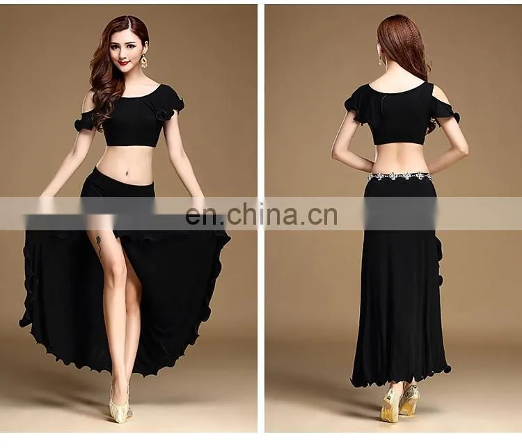 T-5125 Newest style indian modal sexy belly dance costumes with diamond belt chain