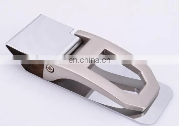 Die cut technique customized logo Style custom gold money clip