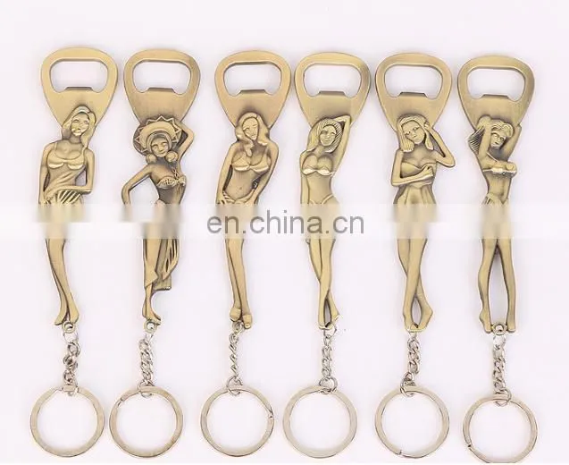 Hot Sale Meytal Antique Style Sexy Russian Lady Wine keychain Bottle Opener