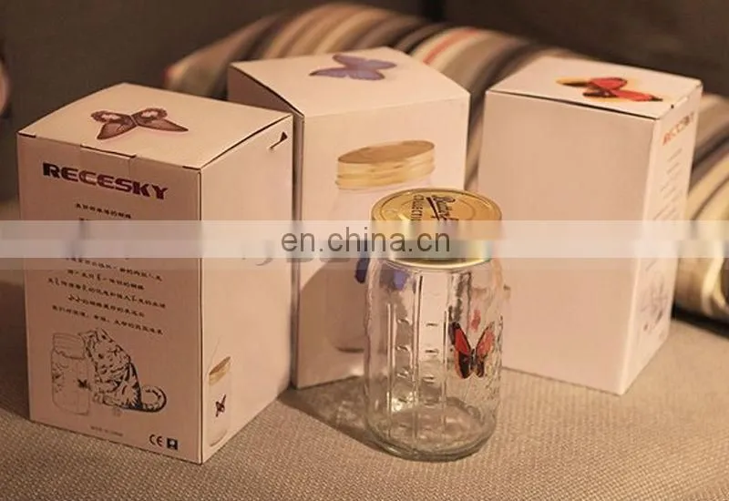 Factory Direct Sell Popular Attractive Butterfly Glass Jars
