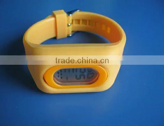 Digital watch, hot sale snap strap led watch, attractive silicon watch