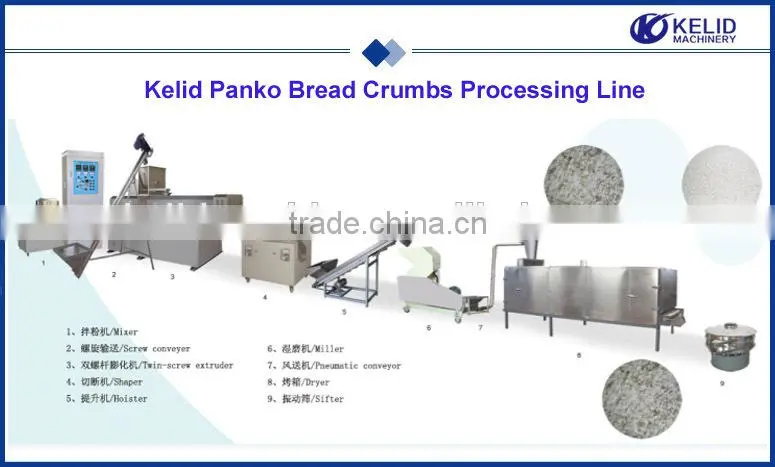 CE Manufacturer Complete Automatic Bread Crumb Extrusion Machine