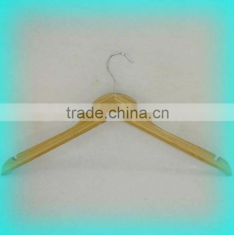 LING-25 natural luxury eco friendly bamboo hanger suits coats