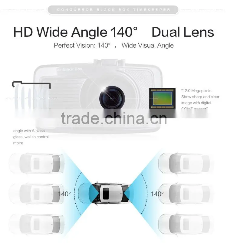 2016 Economy G-sensor and HDMI 1080P 2.7 inch car recorder Dash DVR Camera