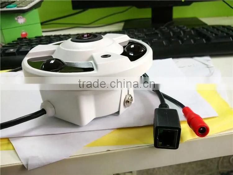 Ceiling Mount 2Mega Pixel Sony 1/2" CCD Sensor HD 1080P 360 Degree Fisheye IP Camera with 3PCS Array LEDs for 20M Night Vision