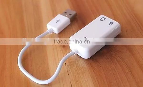 USB External Virtual 7.1 Channel Audio 3D Sound Card Adapter With Cable