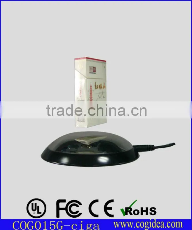 magnetic levitating pop display cigarette box floating and turning for advertisement