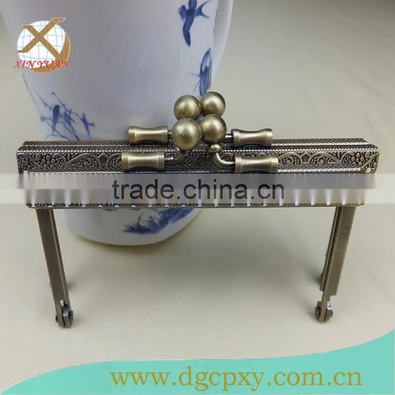 10.5*6cm antique grass metal purse handle bag frame for ladies bag