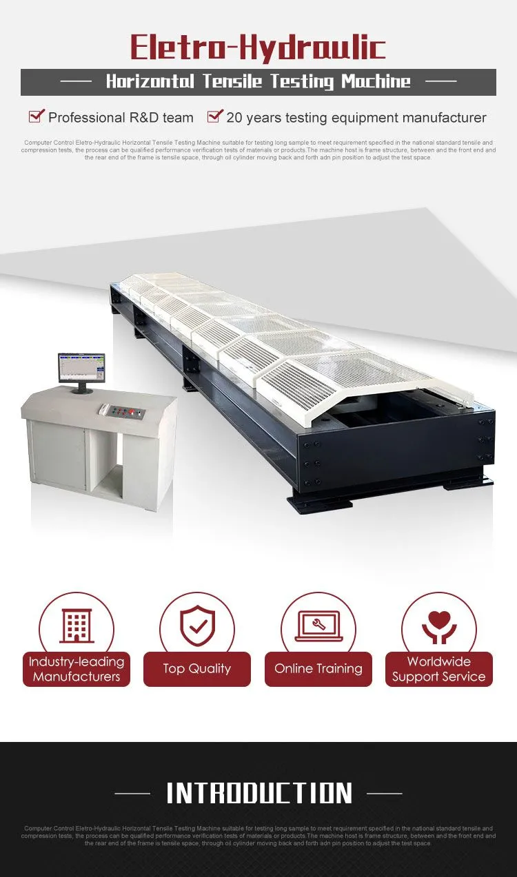 Find Similar Icon HST Brand WAL-1000 Model Universal Horizontal Tensile Testing Machine CE Certified 1% Accuracy for Wire Rope