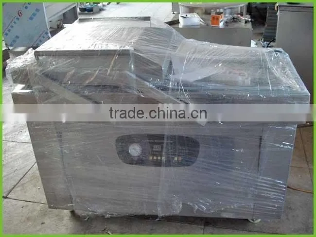 Double chamber vacuum packing machine for food