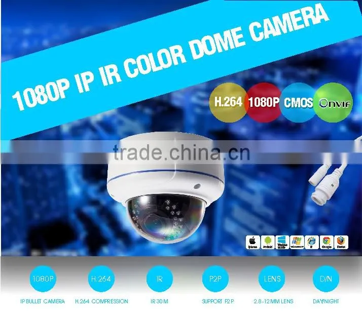 Promotion Onvif 1920*1080P HD 2.0MP IR Dome IP Camera Outdoor Indoor for day and night P2P Plug&Play Security Network IP Camera