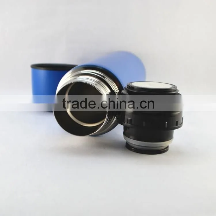 2016 Newly Hot Sale Concise Manufactured Double Wall Stainless Steel Vacuum Flask With Flastic Lid