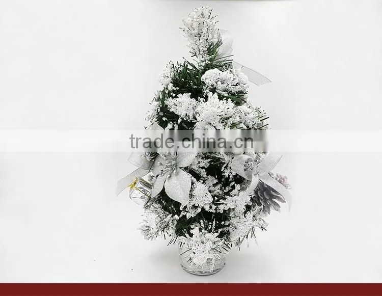 30cm Height Wholesale Artificial Christmas Tree With Silver Bowknot For Party Decoration