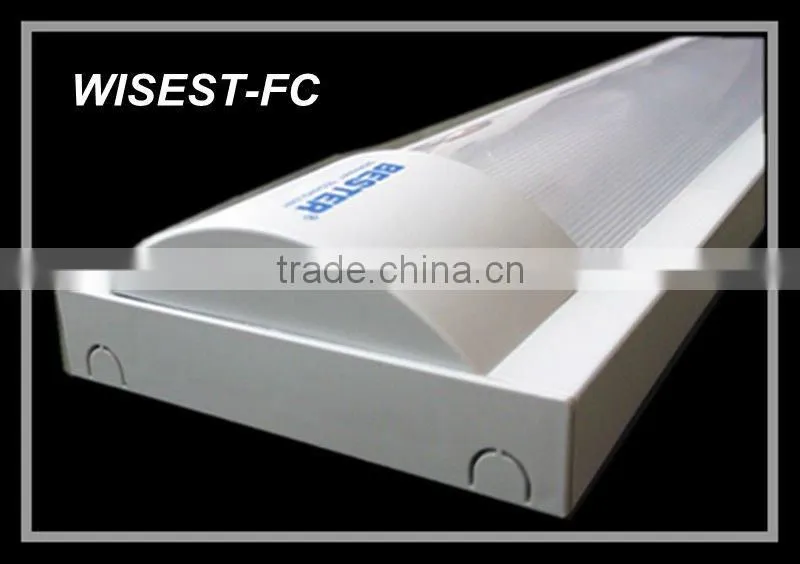 T8 double tube SAA ROHS lighting fixture fluorescent 36w with pc cover