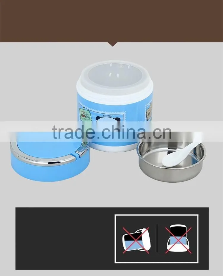 stainless steel bento food warmer container/ bulk layered lunch box thermal