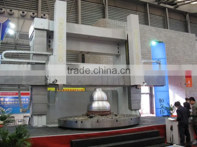 CK5225 CE double column cnc vertical turning lathe