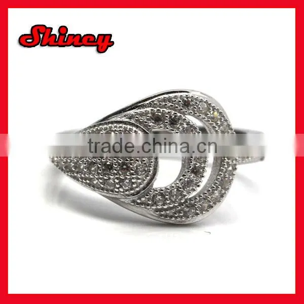 Costume mirco pave cz flower shaped rings