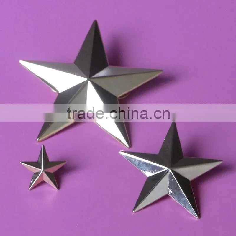 3D Personlized Design Nickle Large Size Star Metal Pin Small