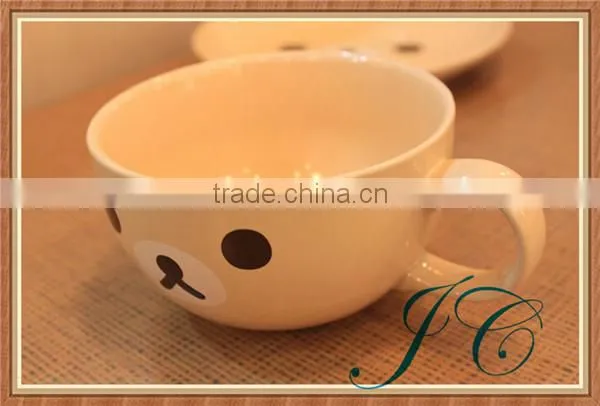 Lovely small coffee and tea set/coffee mug with smiling face for gift