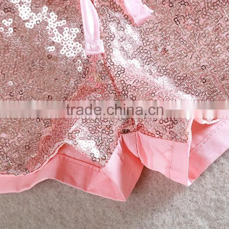 Wholesale Fashion Korean Sequined Shorts 2016 New Summer Girl Shorts Lovely Little Girl Rose Sequined Jeans