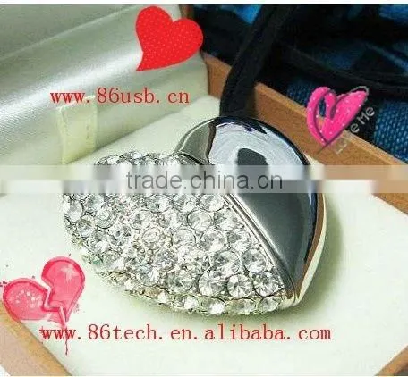 Jewelry Heart Shape USB 2.0 USB flash drives 4gb 8gb 16gb