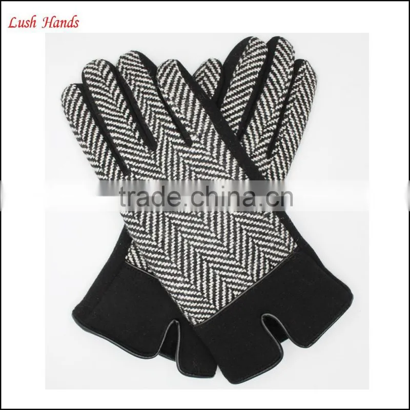 ladies high-quality woolen gloves with polyester